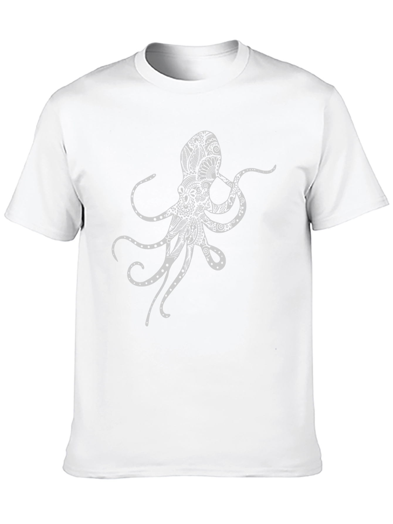 Octopus Art Graphic Black T-Shirt