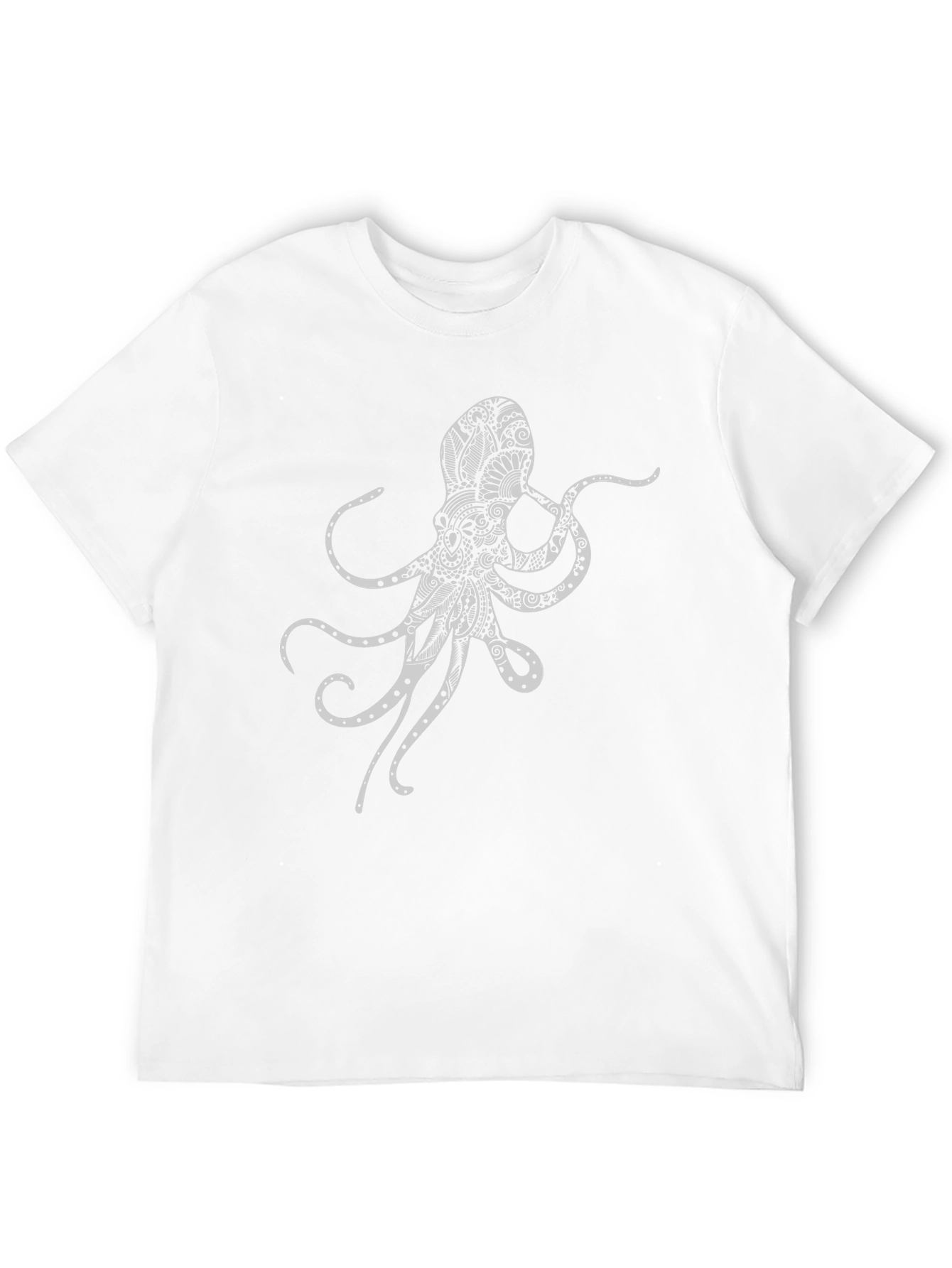 Octopus Art Graphic Black T-Shirt