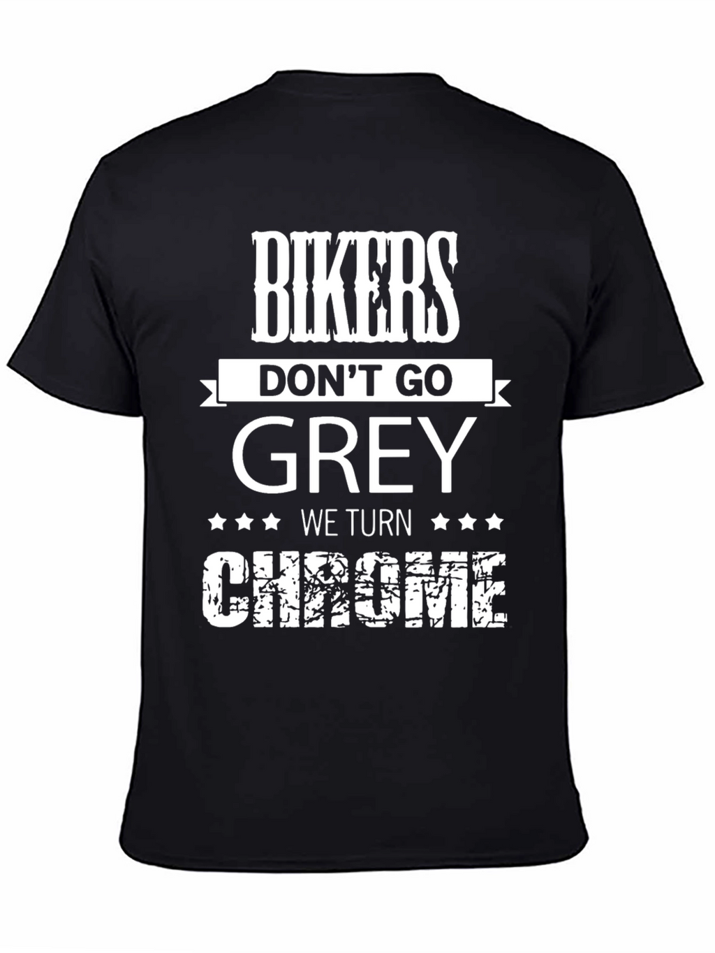 Bikers Turn Chrome Graphic T-Shirt - Black