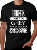 Bikers Turn Chrome Graphic T-Shirt - Black