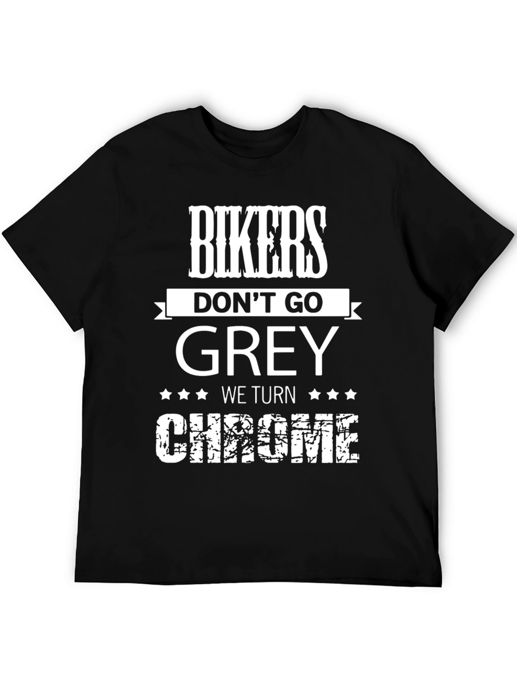 Bikers Turn Chrome Graphic T-Shirt - Black