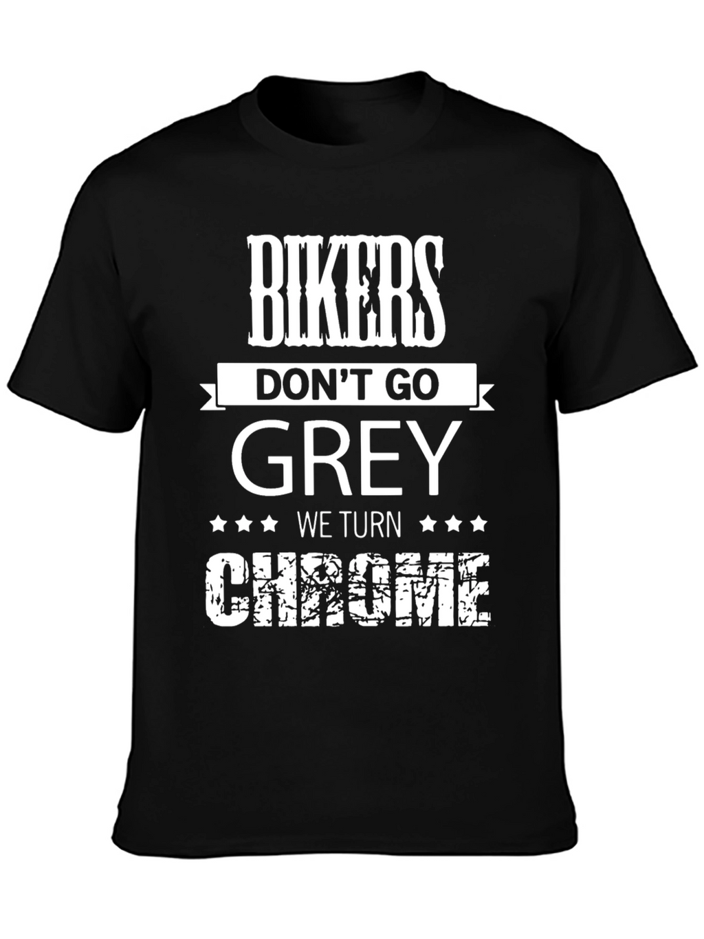 Bikers Turn Chrome Graphic T-Shirt - Black