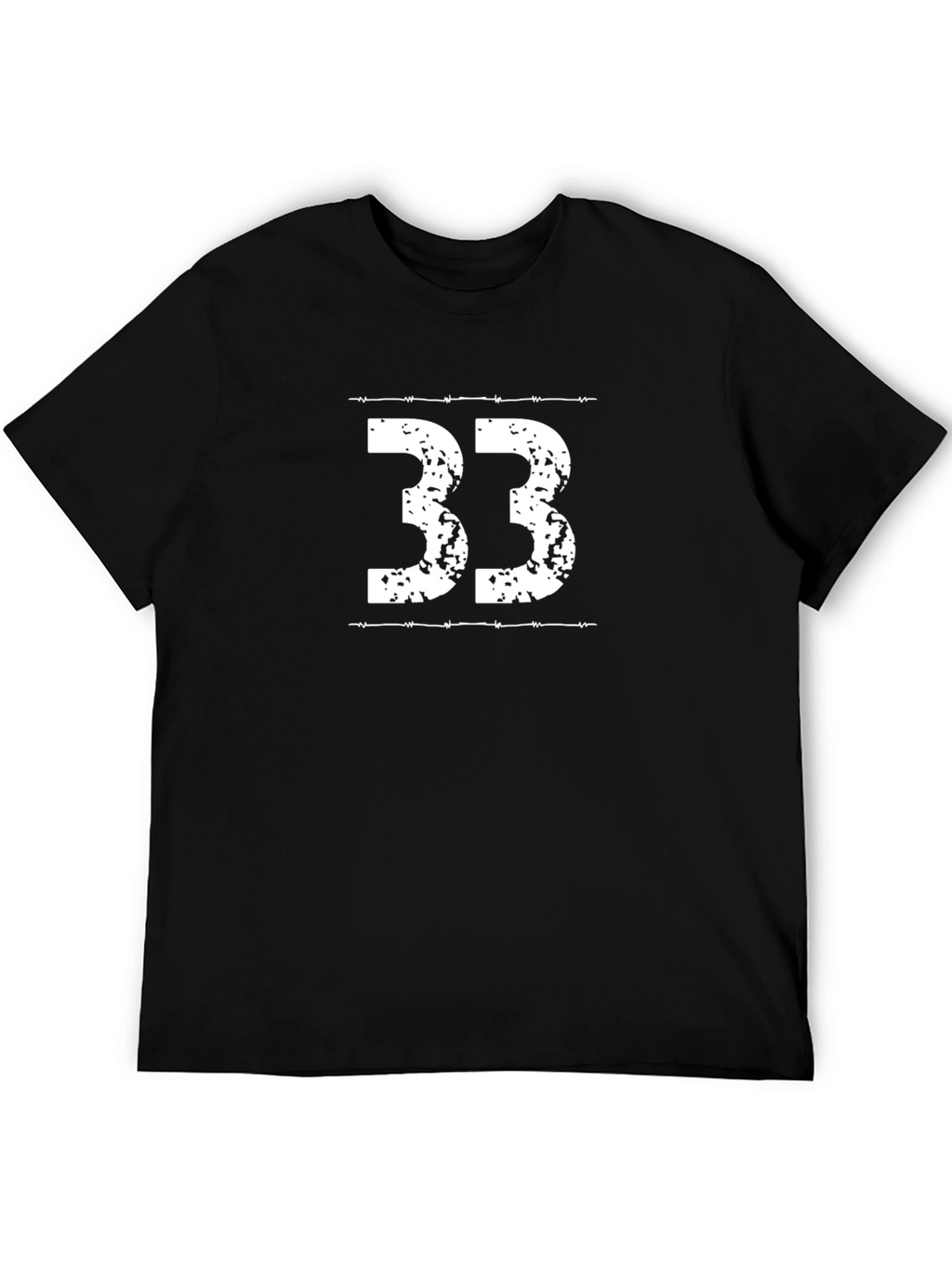 Number 33 Graphic T-Shirt - Black