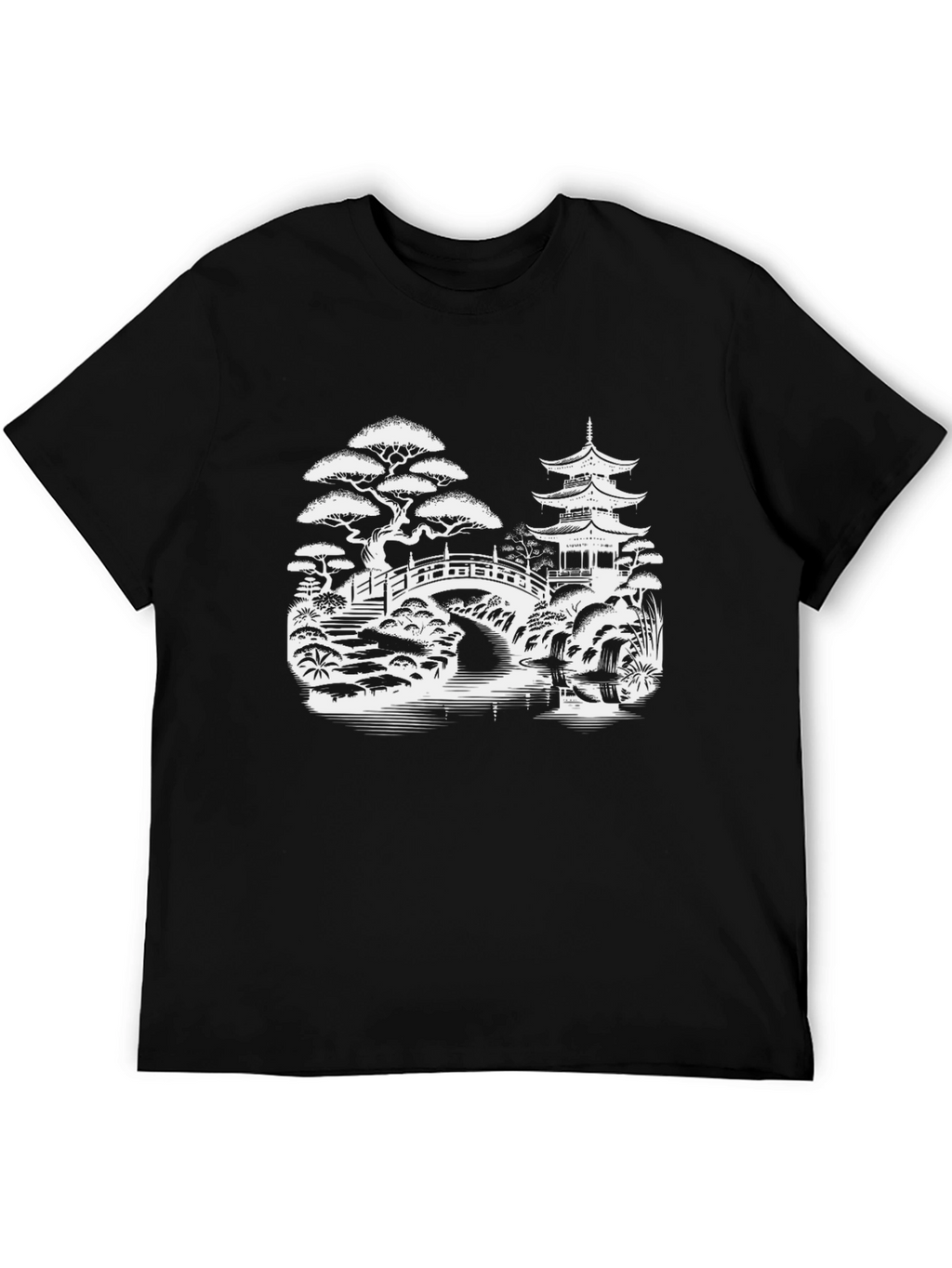 Zen Garden Graphic T-Shirt - Black