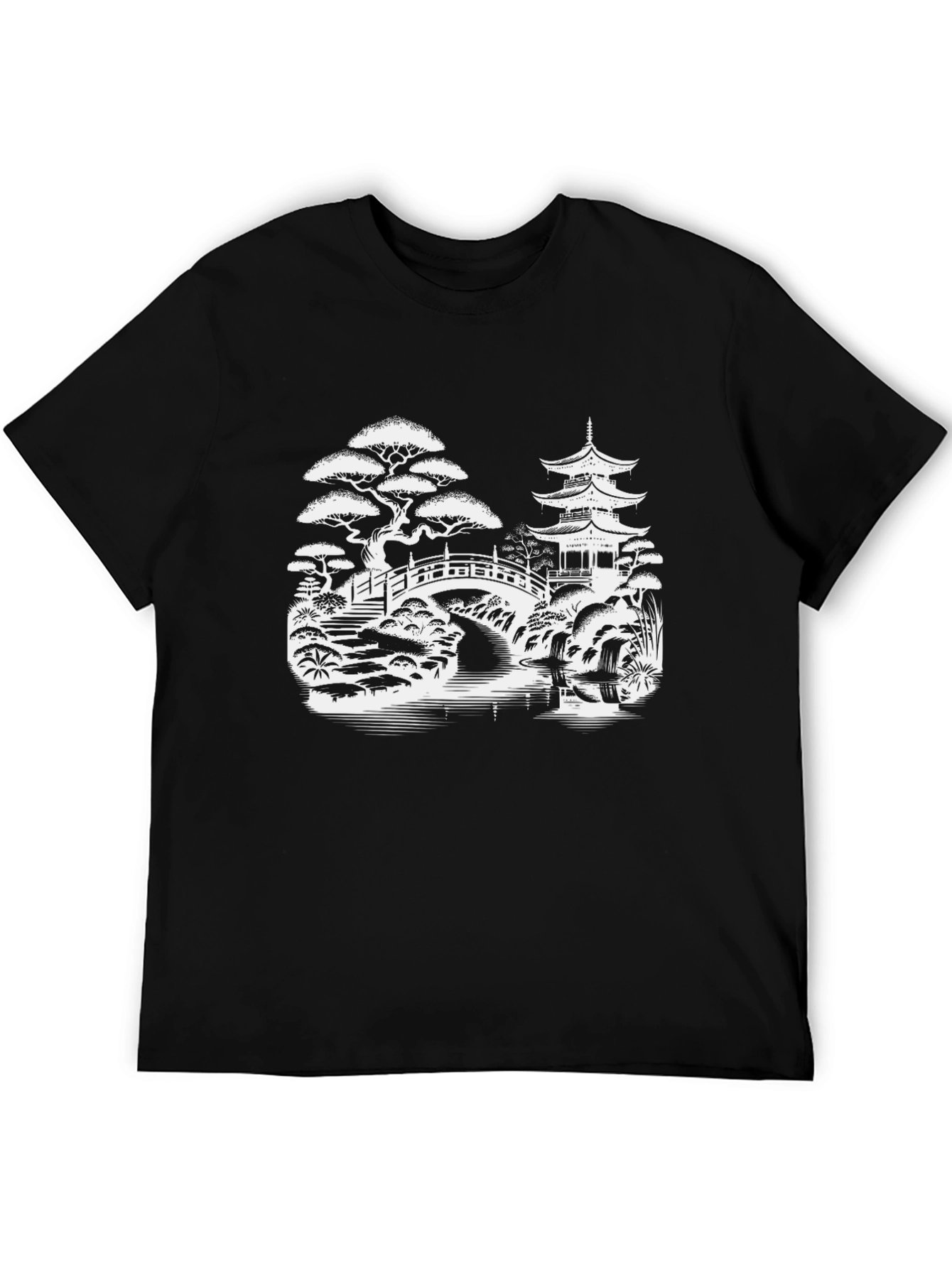 Zen Garden Graphic T-Shirt - Black