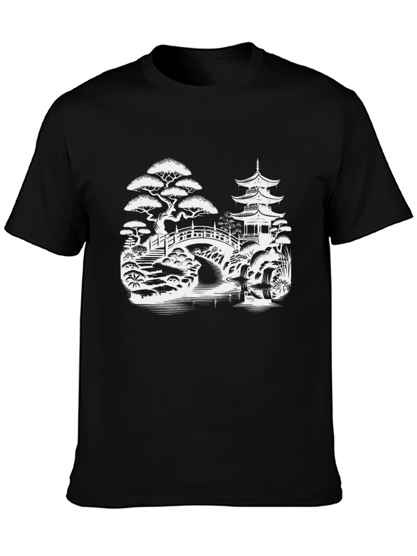 Zen Garden Graphic T-Shirt - Black