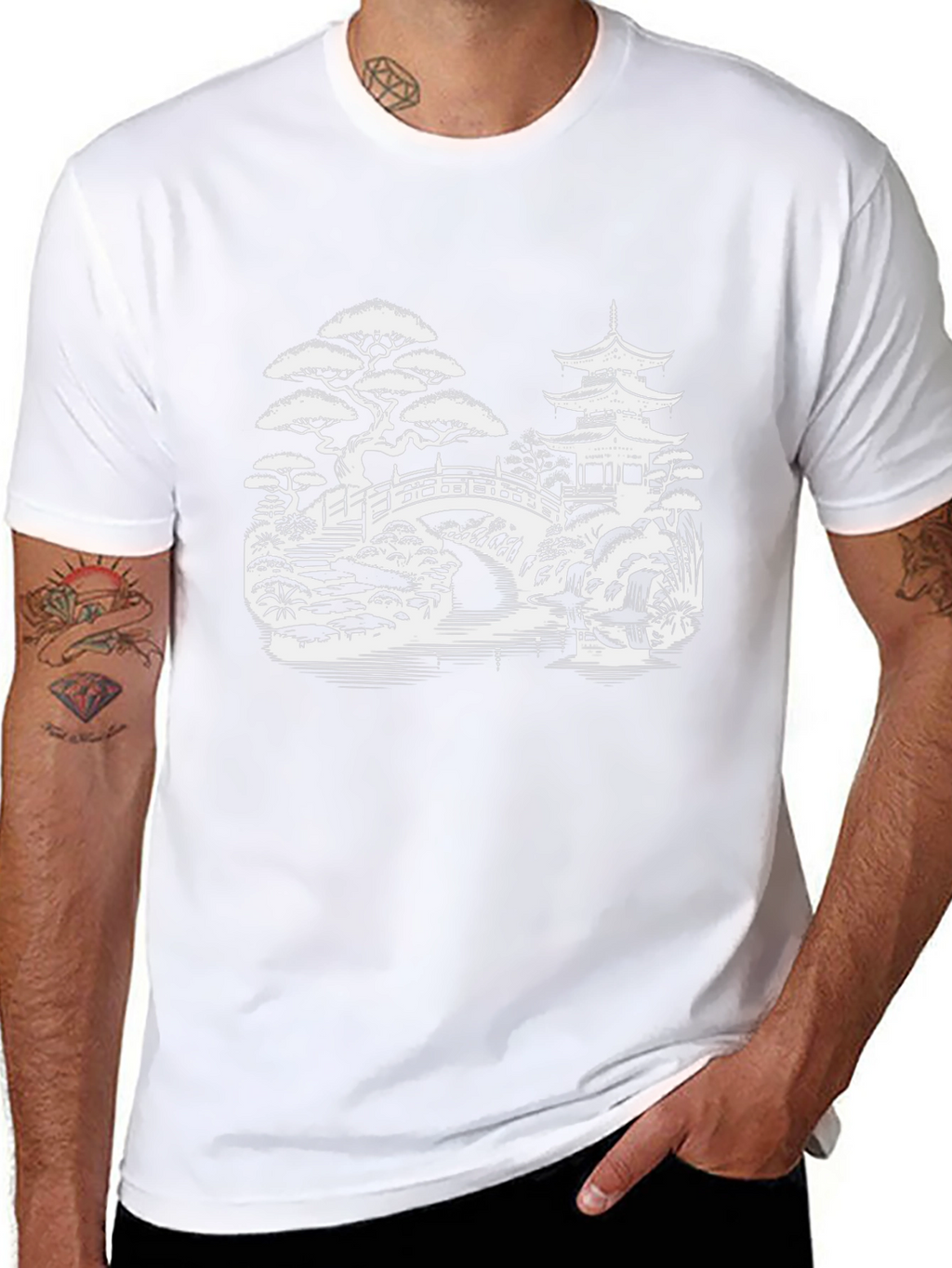 Zen Garden Graphic T-Shirt - Black
