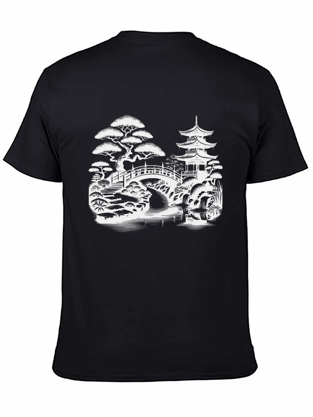 Zen Garden Graphic T-Shirt - Black