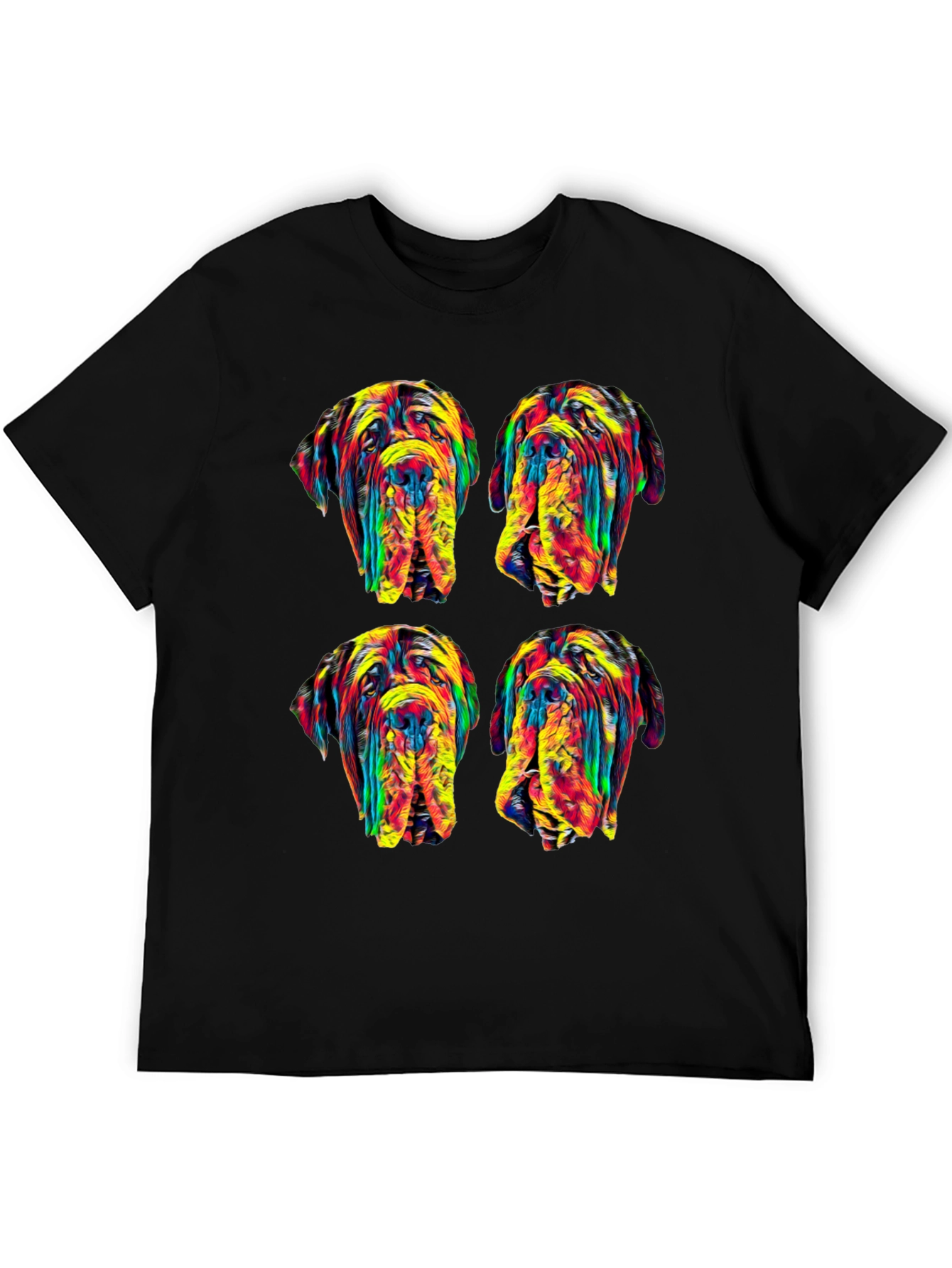 Dog Art Graphic Tee - Unique Colorful Design