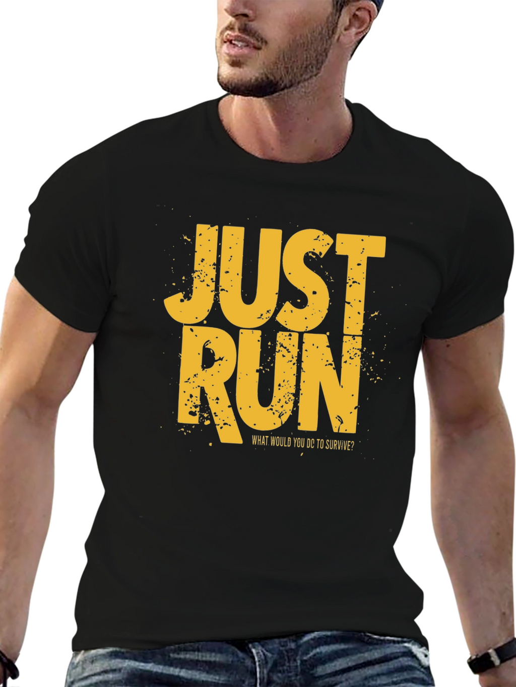 Just Run Graphic T-Shirt - Survival Motivation Tee