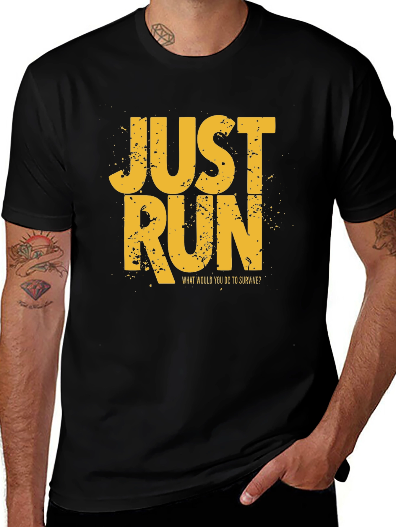 Just Run Graphic T-Shirt - Survival Motivation Tee