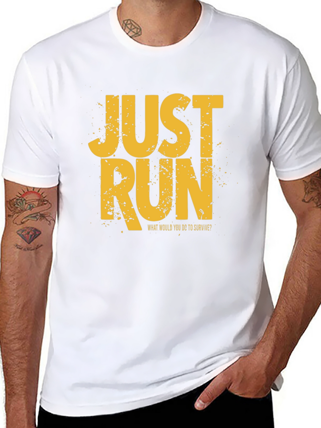 Just Run Graphic T-Shirt - Survival Motivation Tee