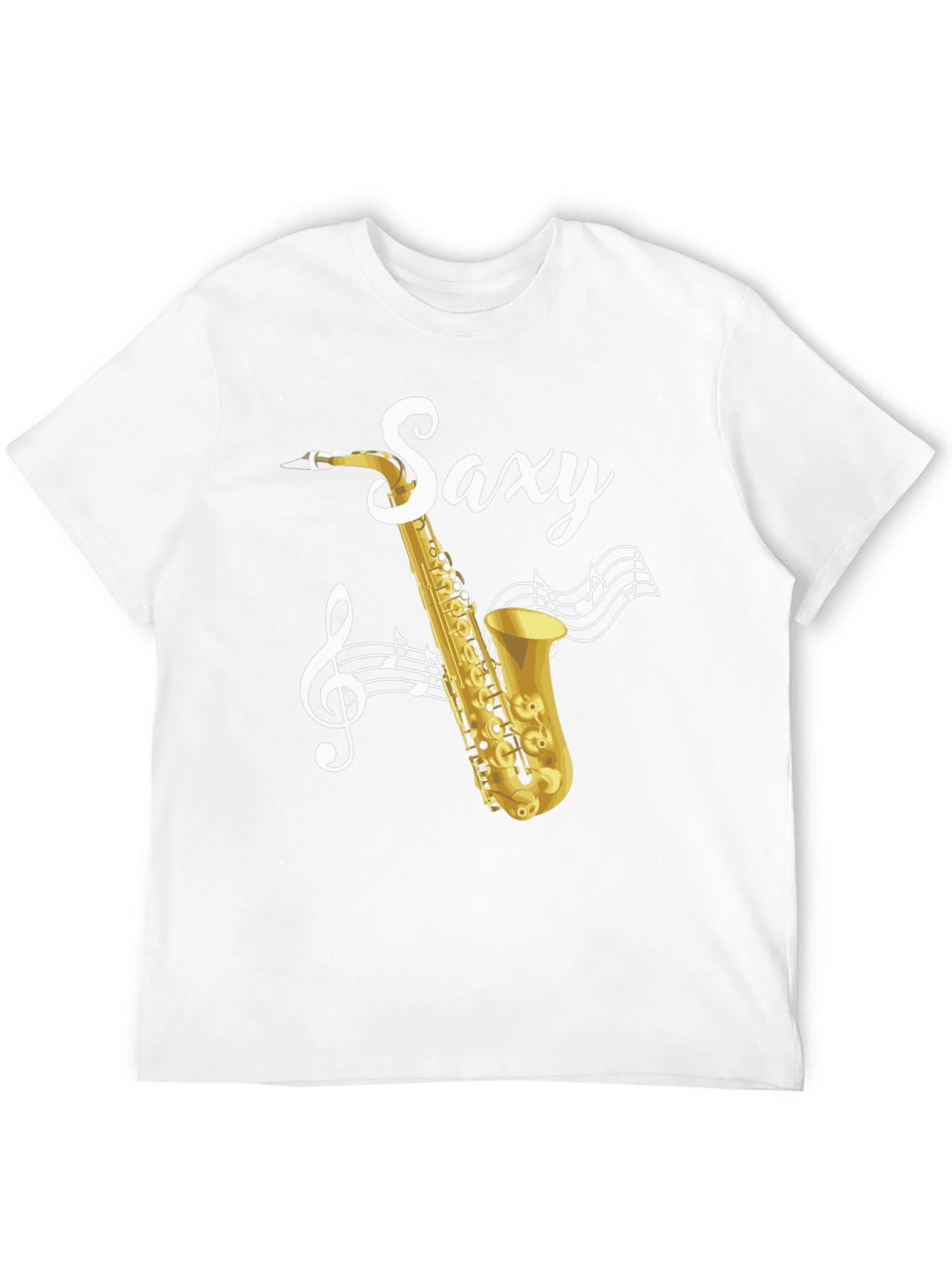 Saxy Saxophone Music Notes Graphic T-Shirt