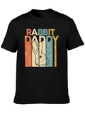 Rabbit Daddy Retro Style T-Shirt