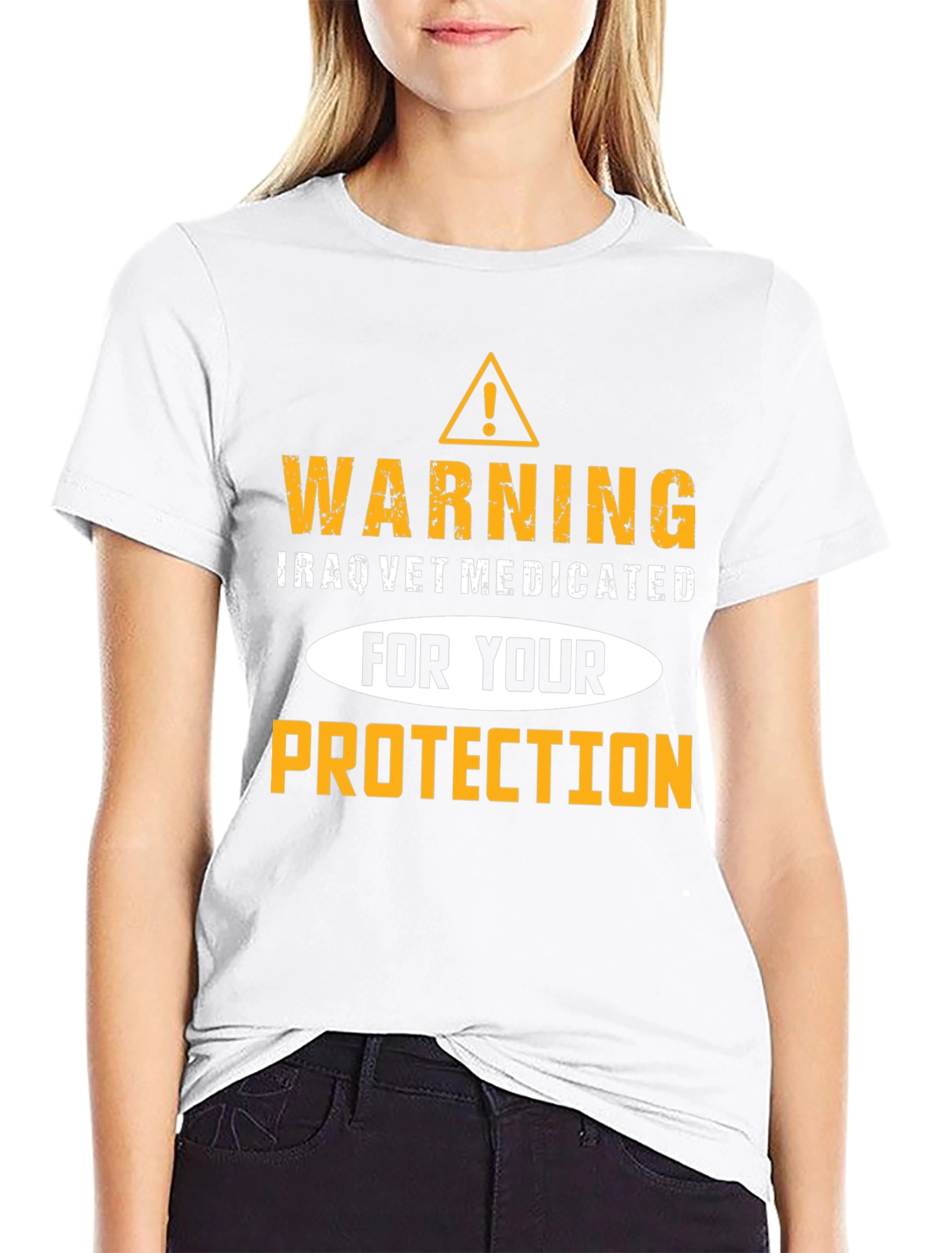 Warning Iraq Vet Medicated T-Shirt