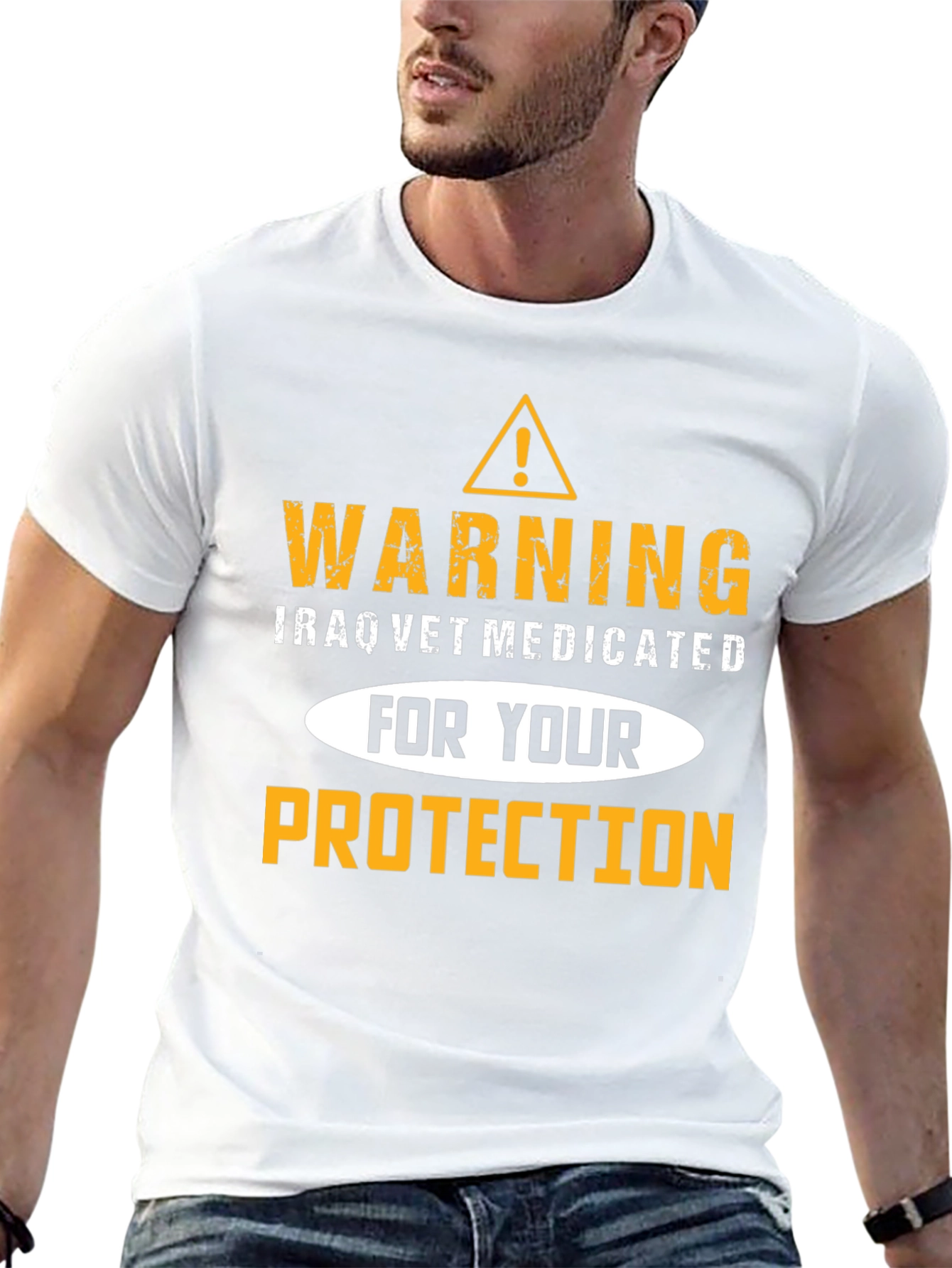 Warning Iraq Vet Medicated T-Shirt