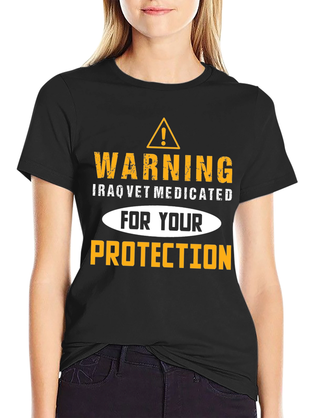 Warning Iraq Vet Medicated T-Shirt