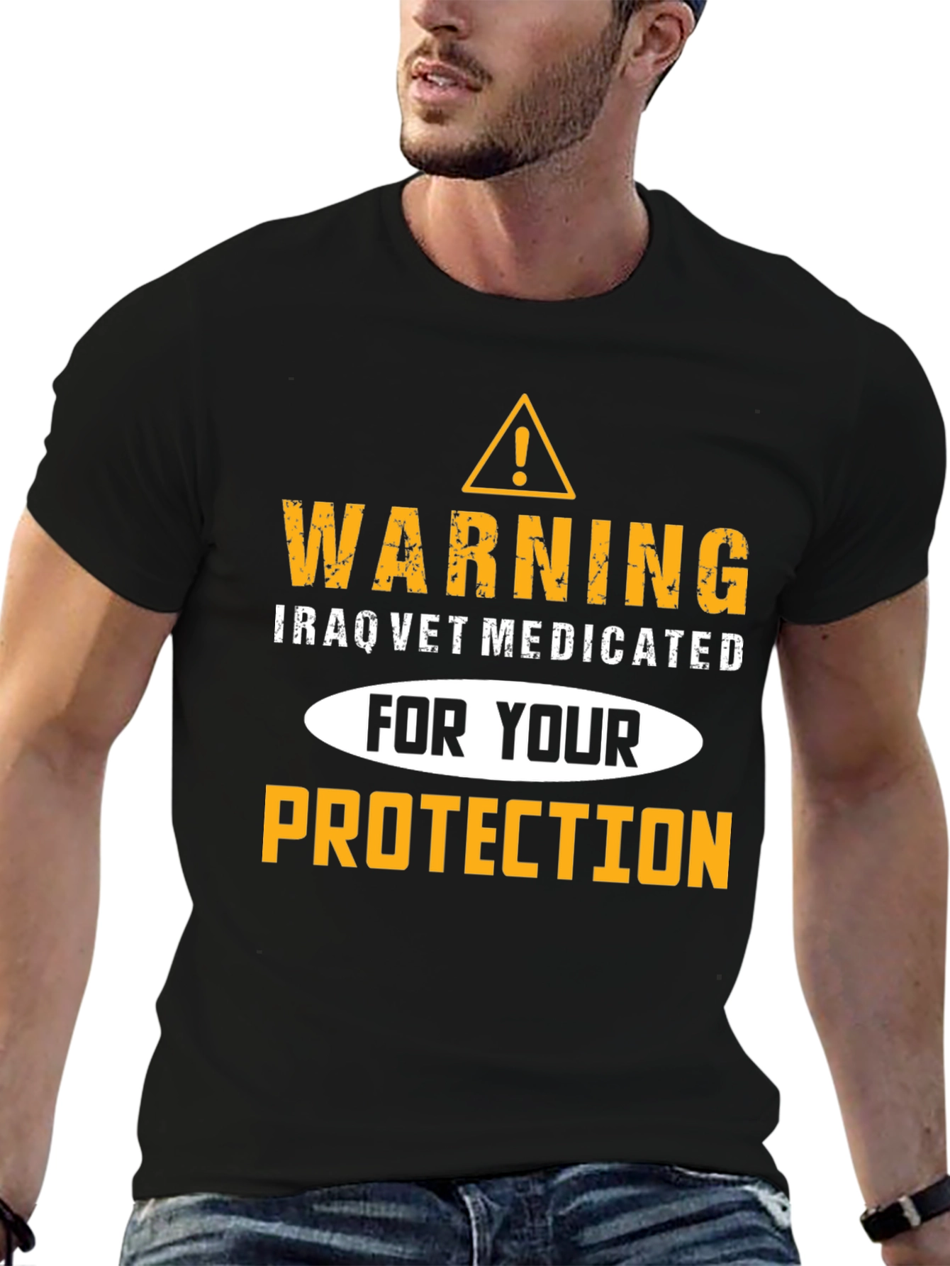 Warning Iraq Vet Medicated T-Shirt