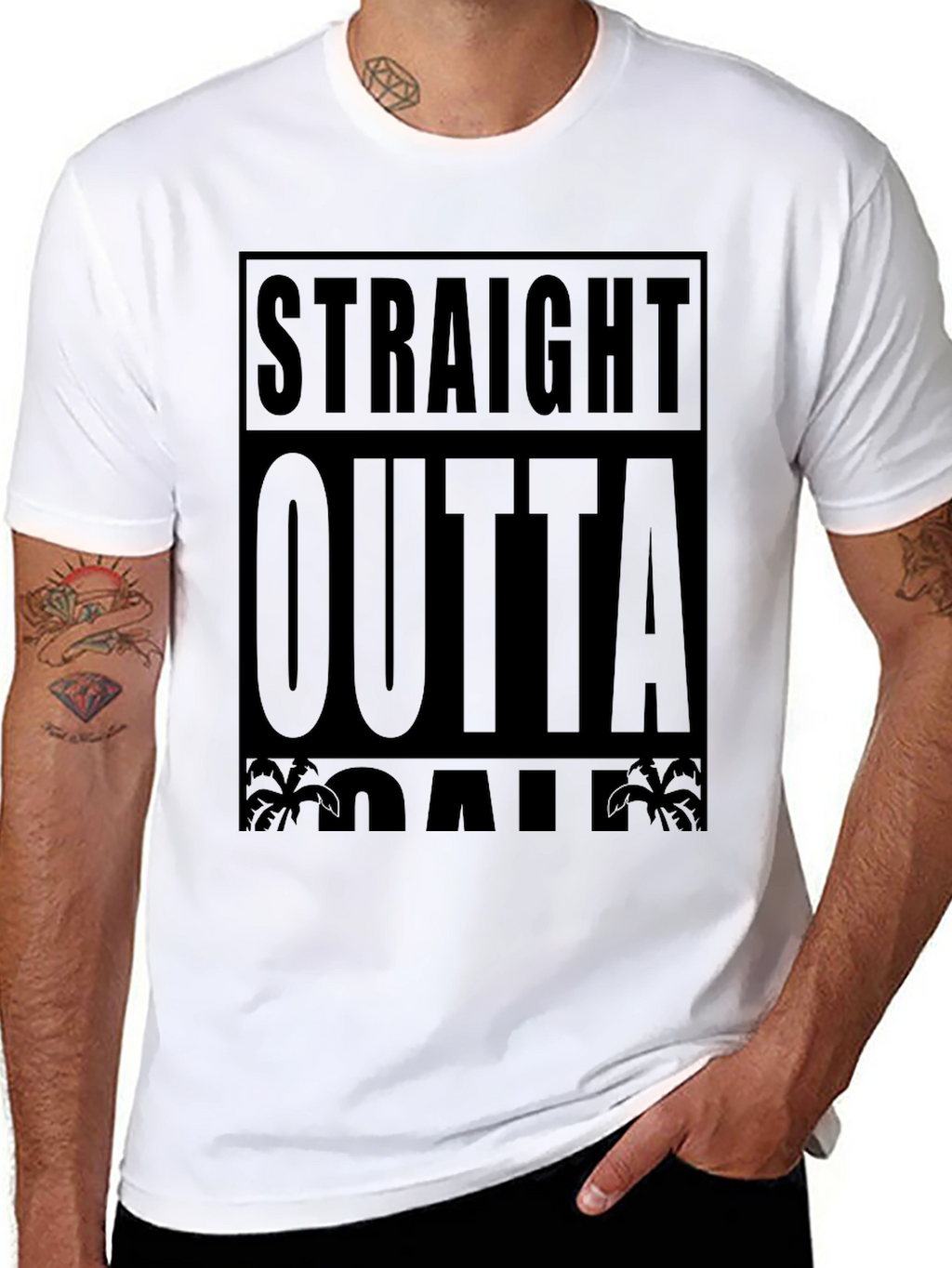 Straight Outta Oahu Black T-Shirt