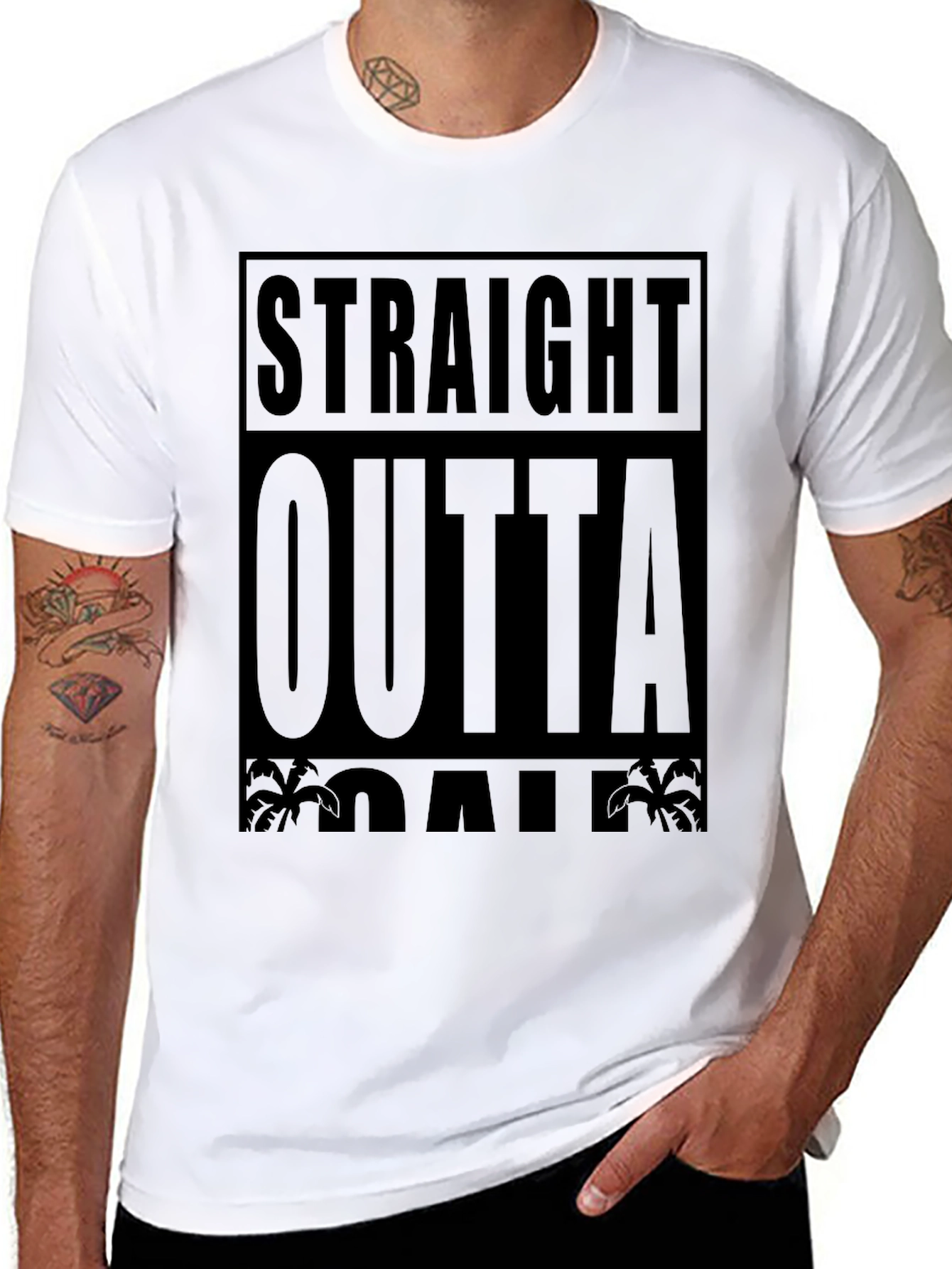 Straight Outta Oahu Black T-Shirt