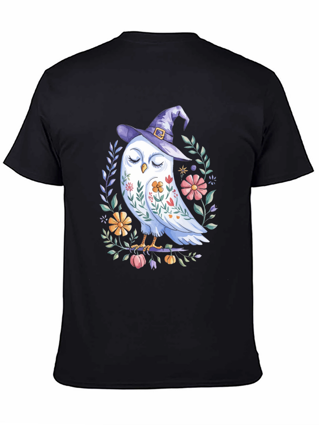 Whimsical Owl Witch T-Shirt - Halloween Tee