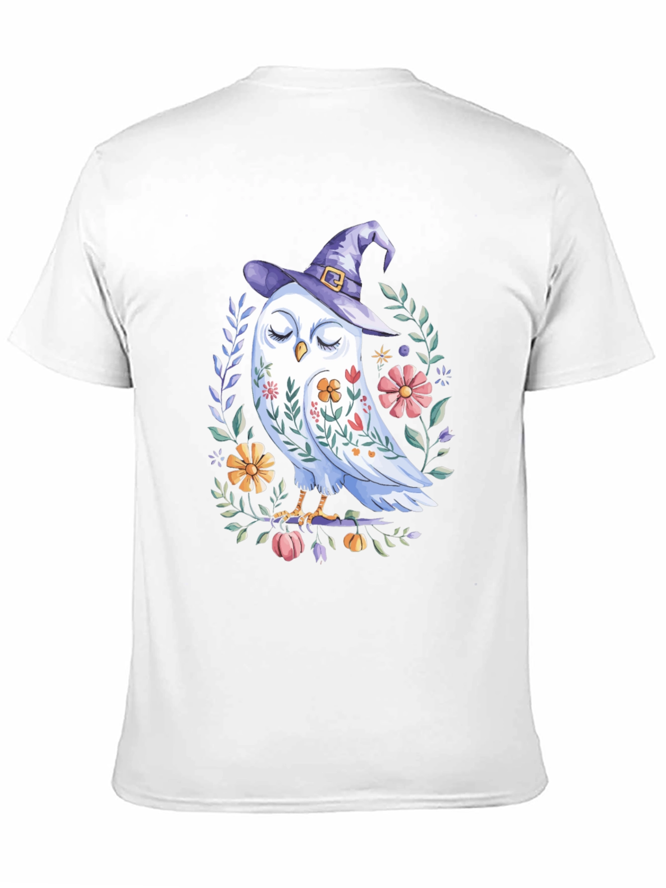 Whimsical Owl Witch T-Shirt - Halloween Tee