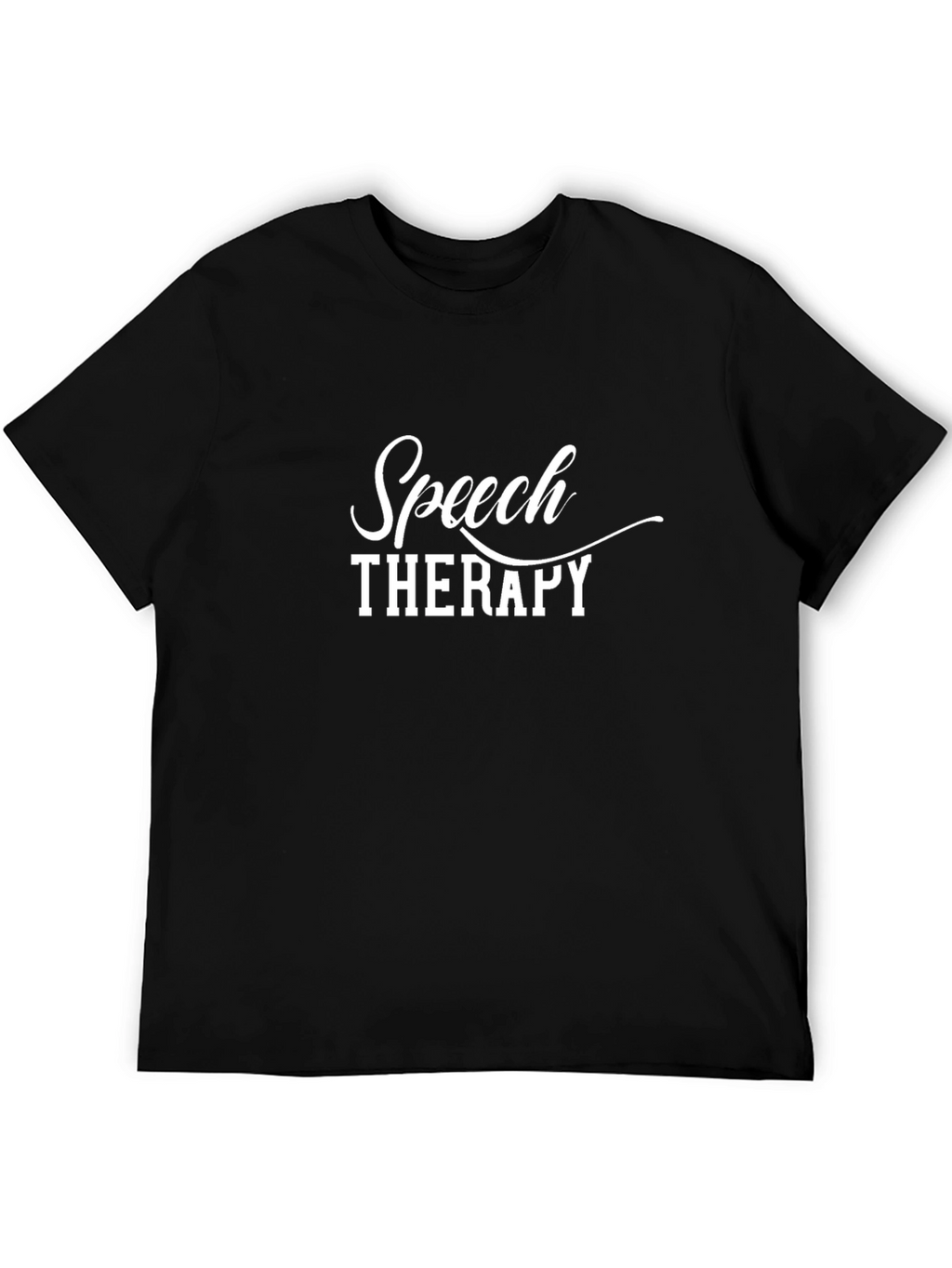 Speech Therapy Graphic Tee - Black Cotton T-Shirt