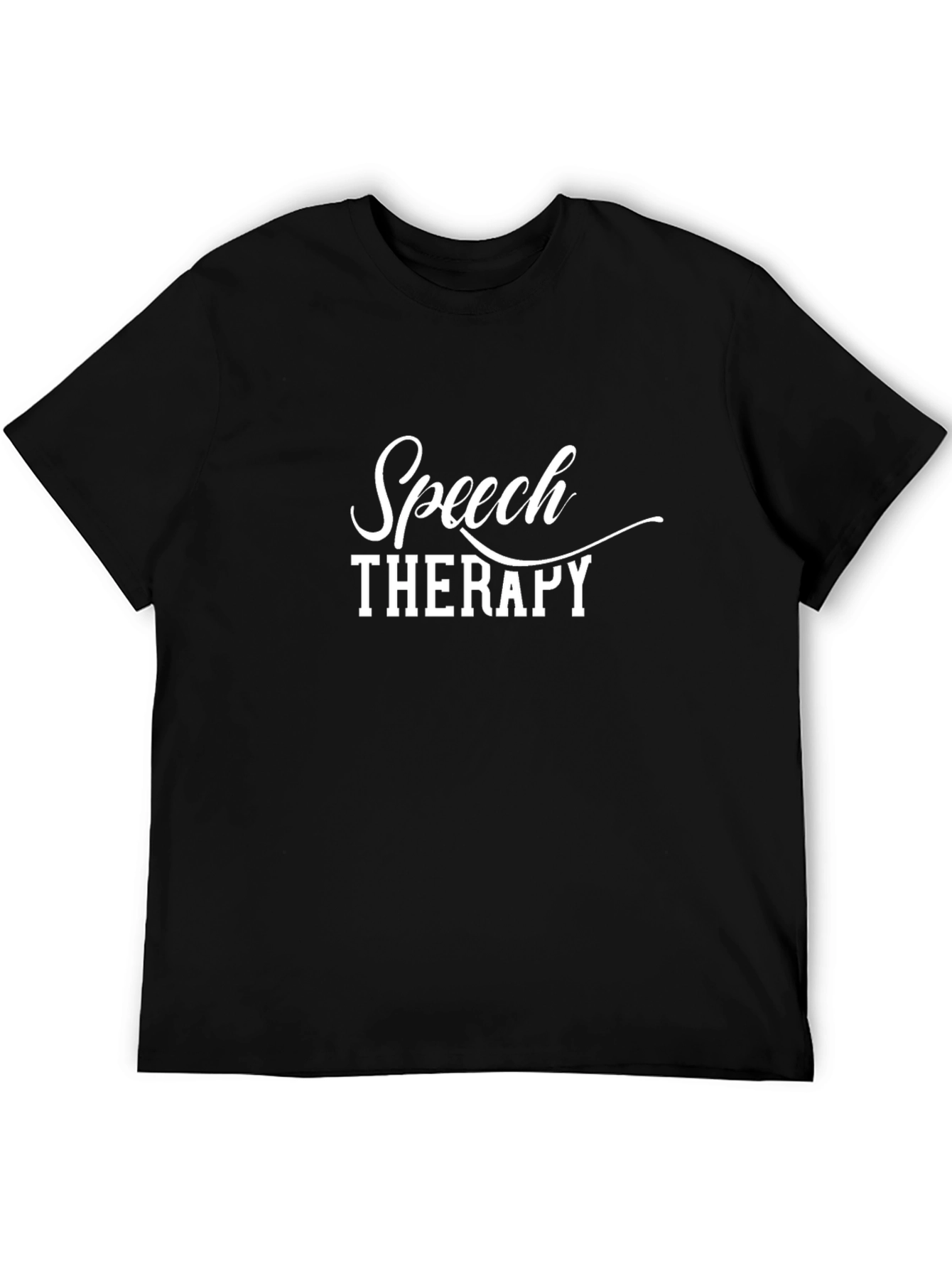 Speech Therapy Graphic Tee - Black Cotton T-Shirt