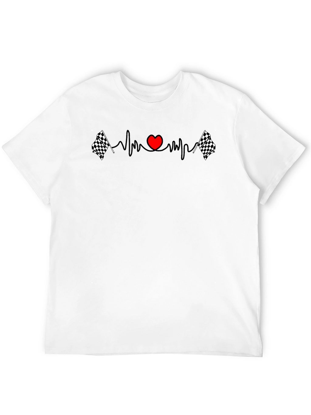 Racing Heartbeat T-Shirt - Black