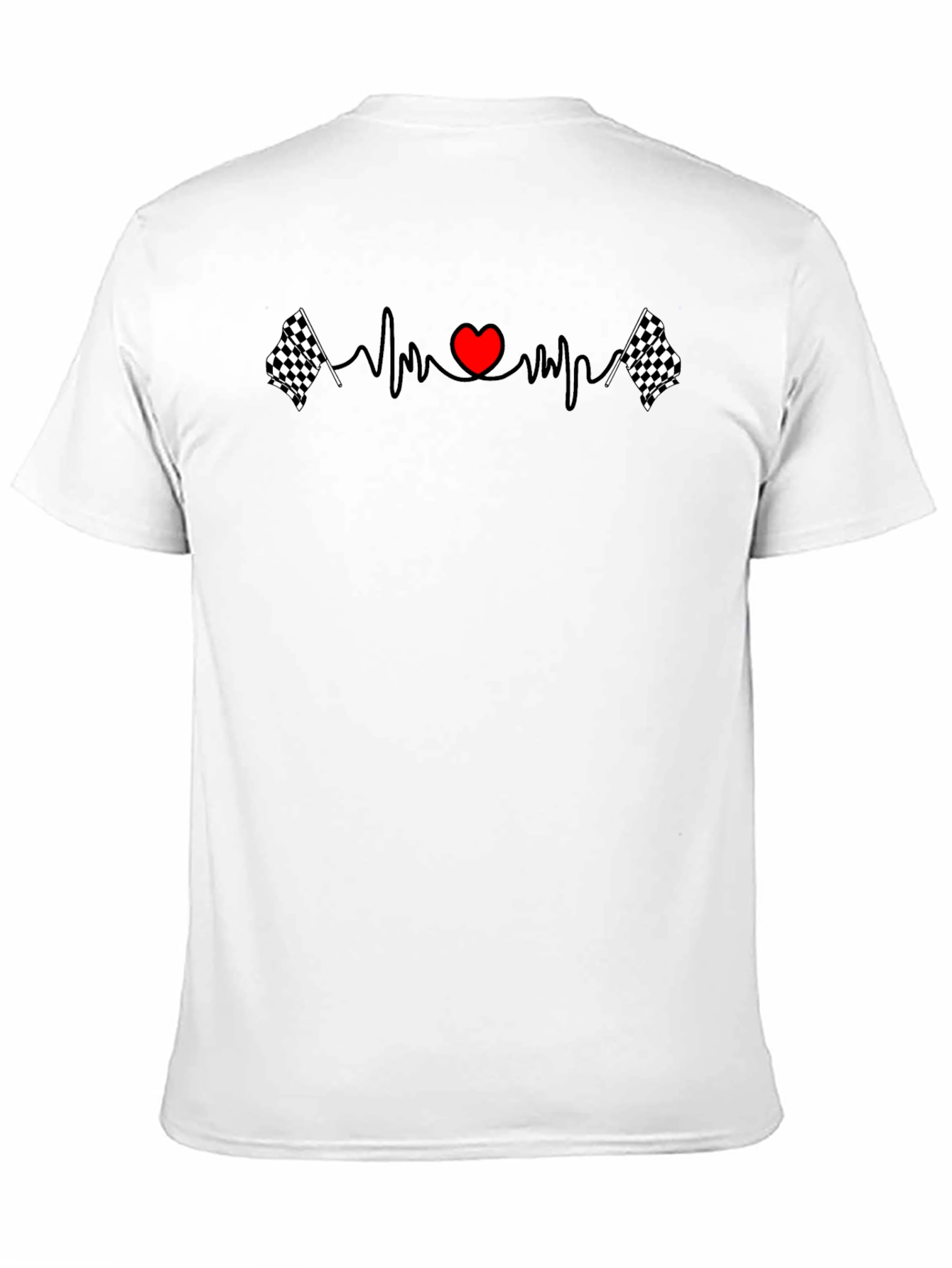 Racing Heartbeat T-Shirt - Black