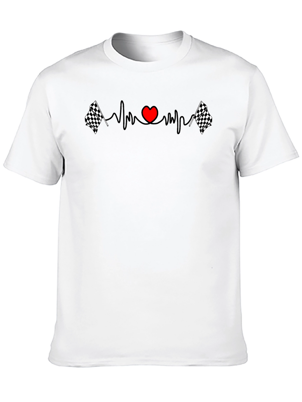 Racing Heartbeat T-Shirt - Black