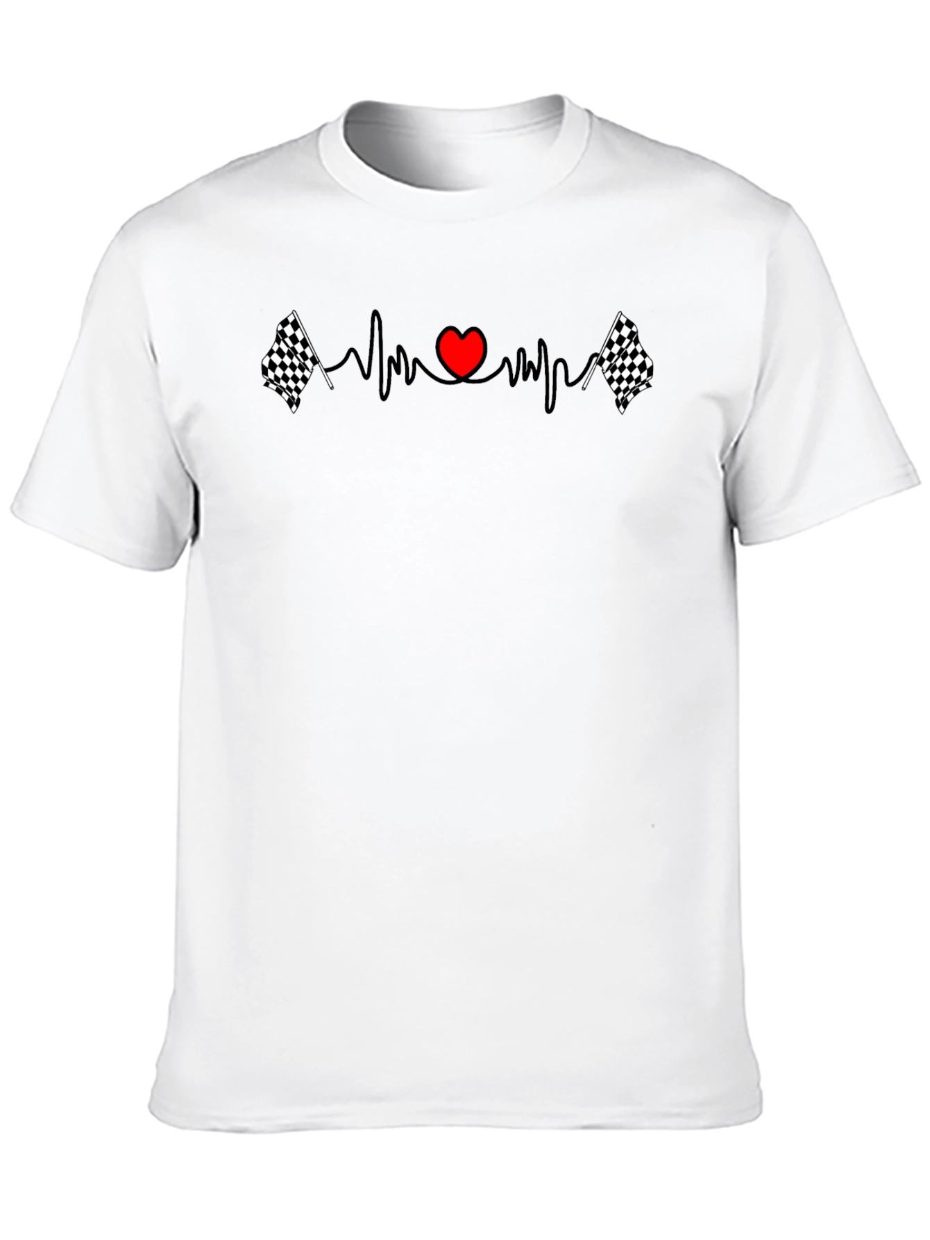 Racing Heartbeat T-Shirt - Black