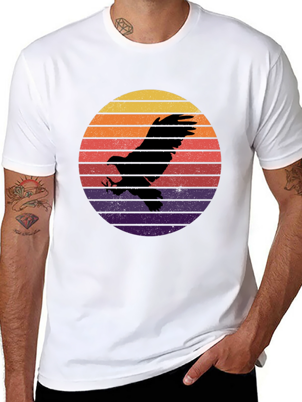 Eagle Sunset Graphic T-Shirt