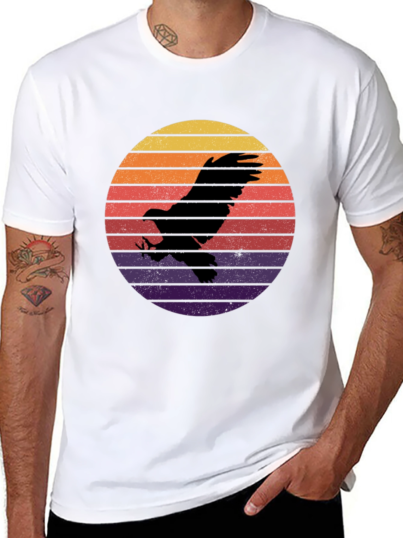 Eagle Sunset Graphic T-Shirt