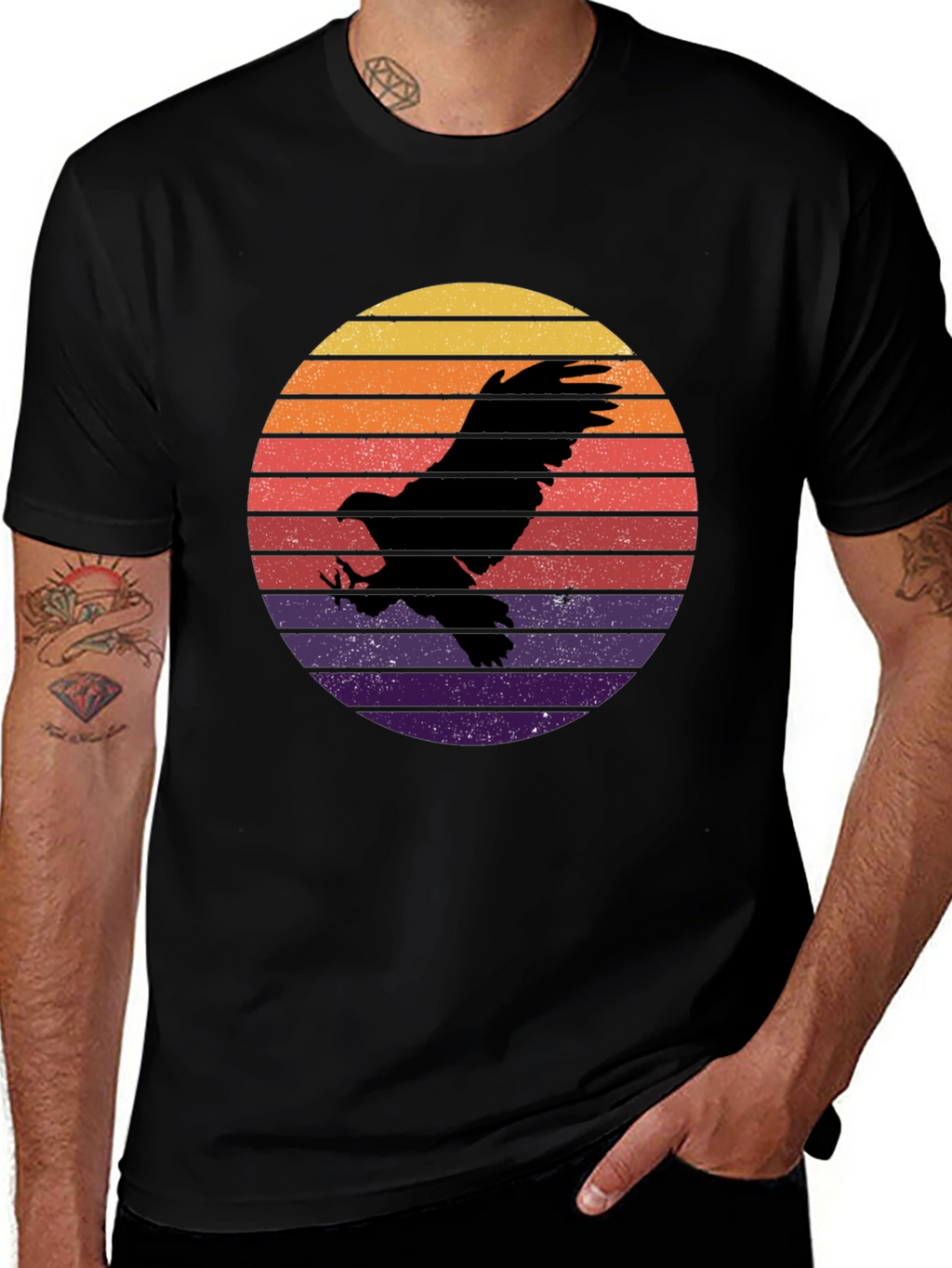 Eagle Sunset Graphic T-Shirt