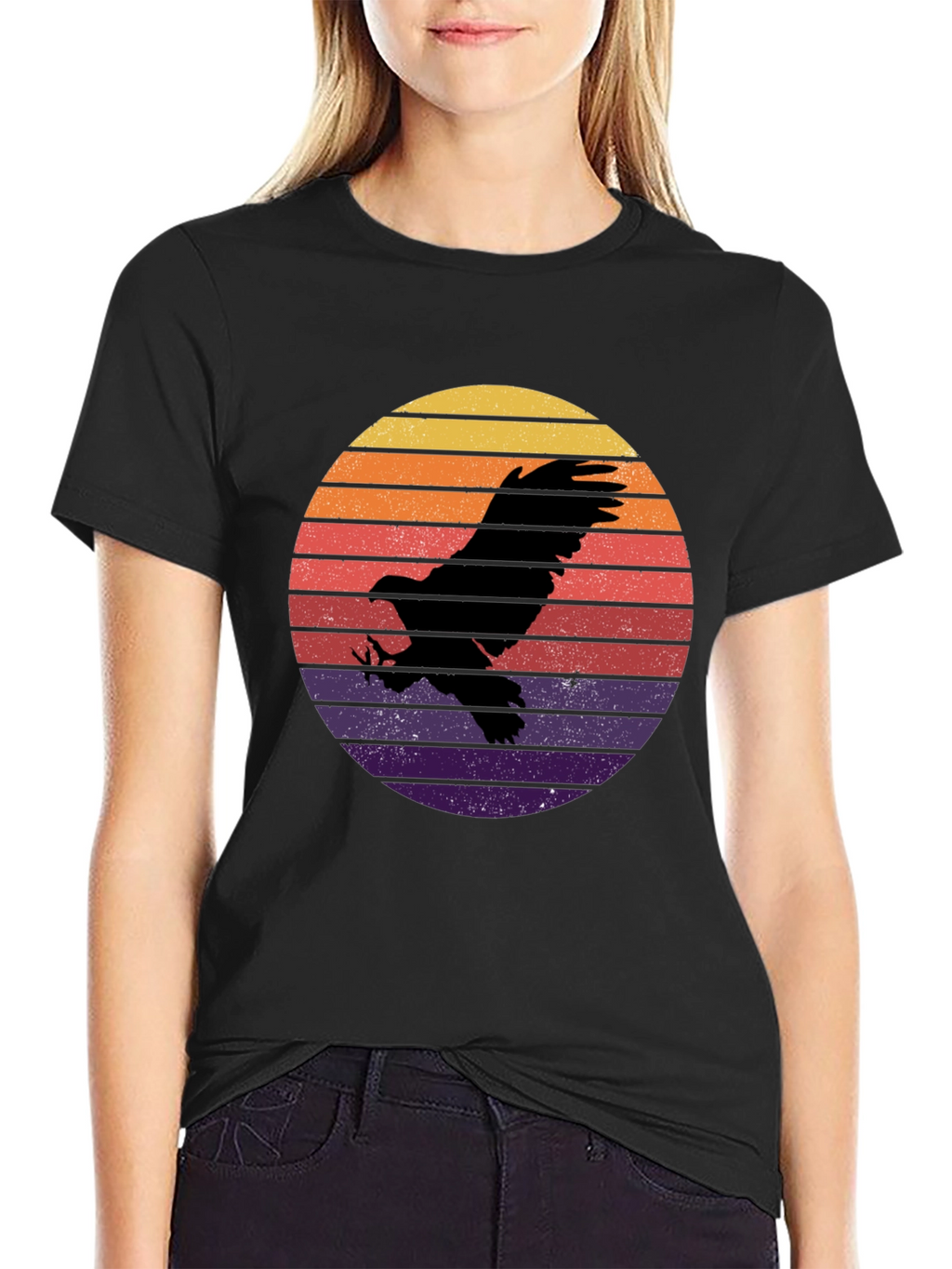Eagle Sunset Graphic T-Shirt