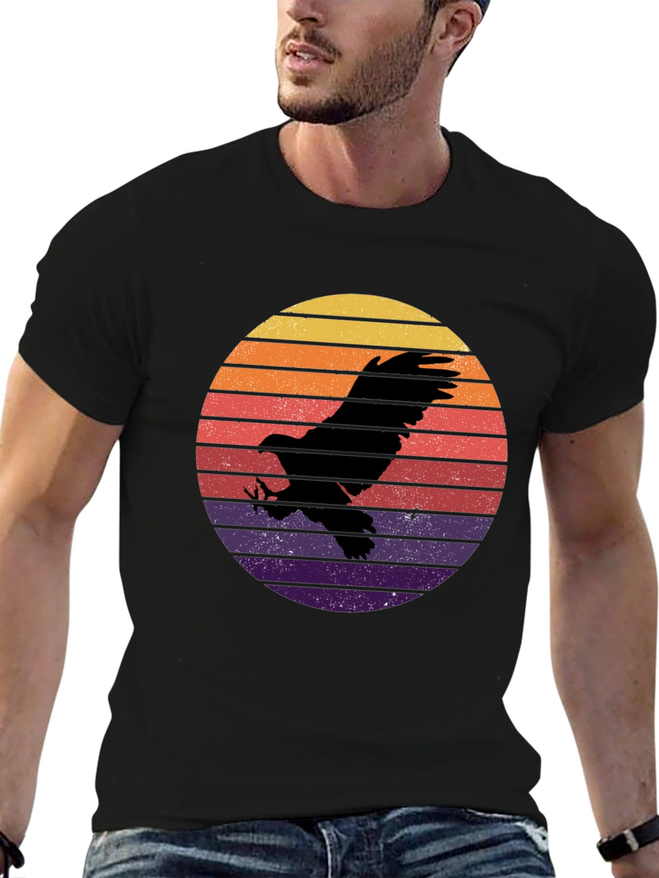 Eagle Sunset Graphic T-Shirt