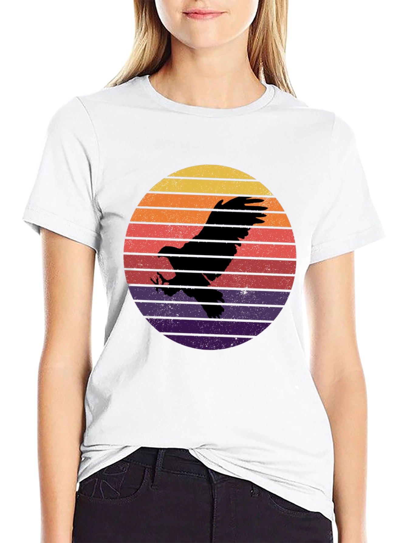 Eagle Sunset Graphic T-Shirt