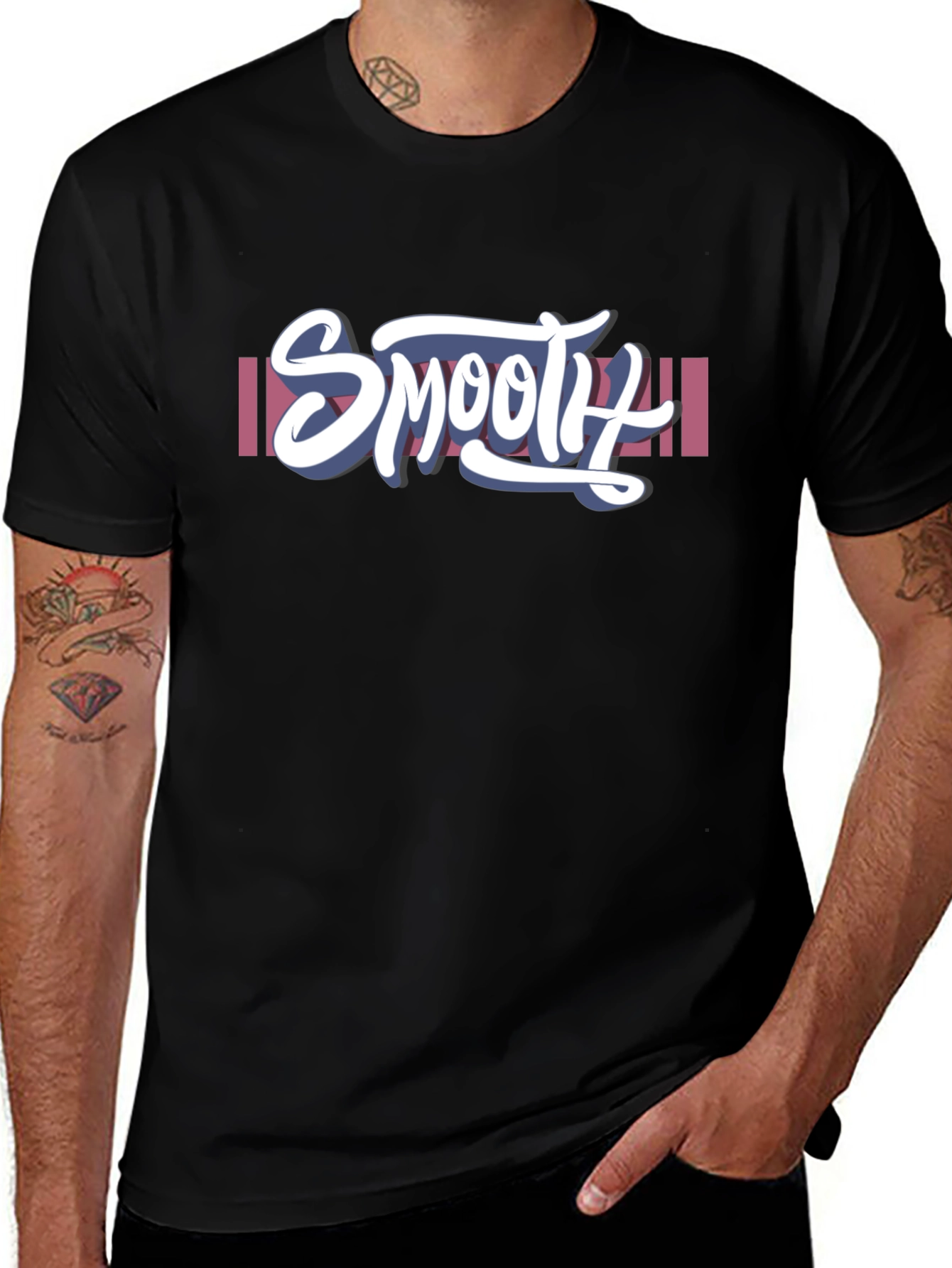 Smooth Graphic Tee - Mens Black T-Shirt
