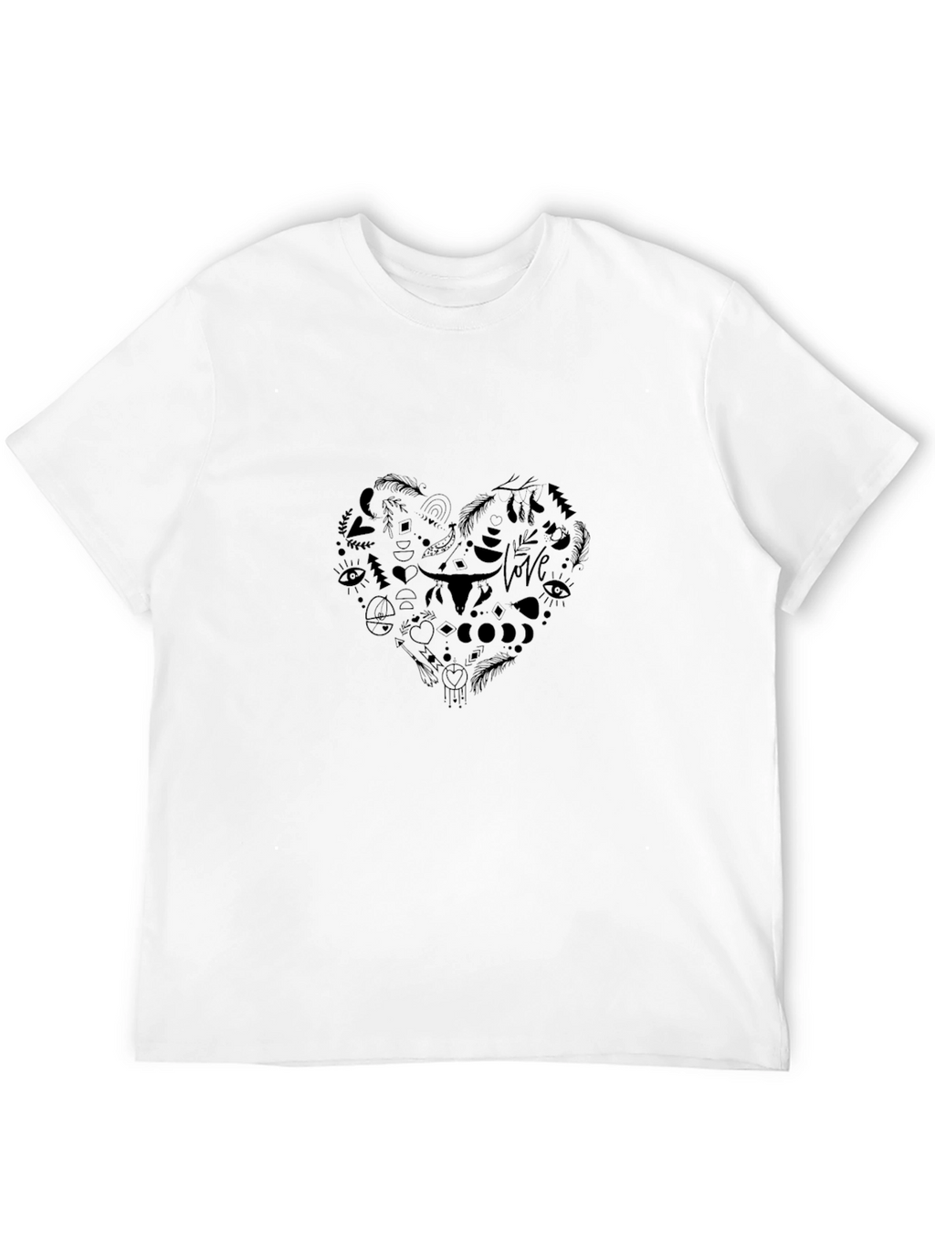 Heart Graphic Tee - Love & Mystic Design