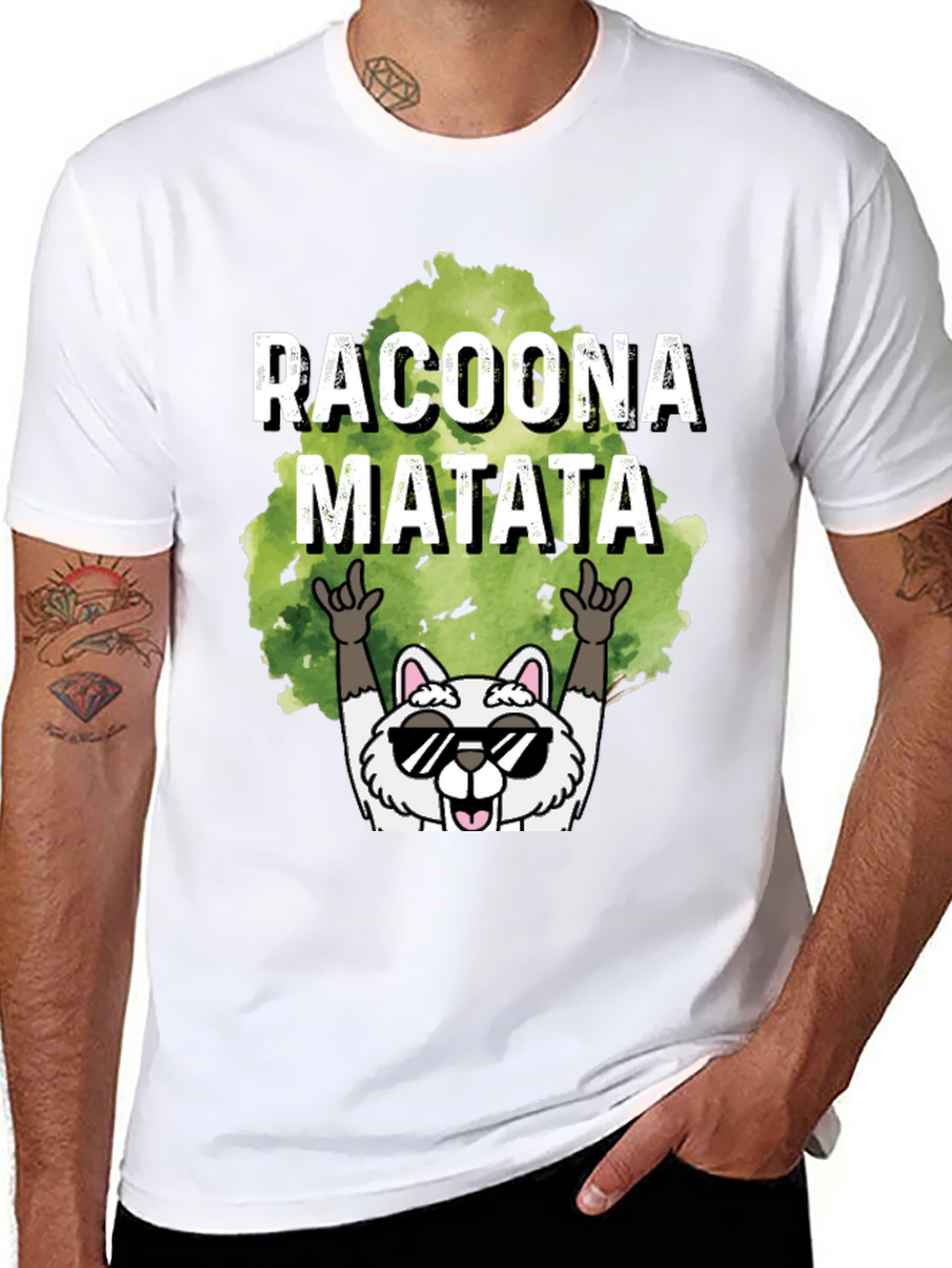 Racoona Matata Graphic Tee - Funny Raccoon T-Shirt