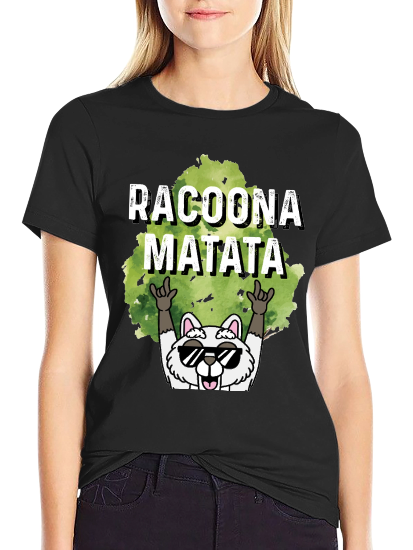Racoona Matata Graphic Tee - Funny Raccoon T-Shirt
