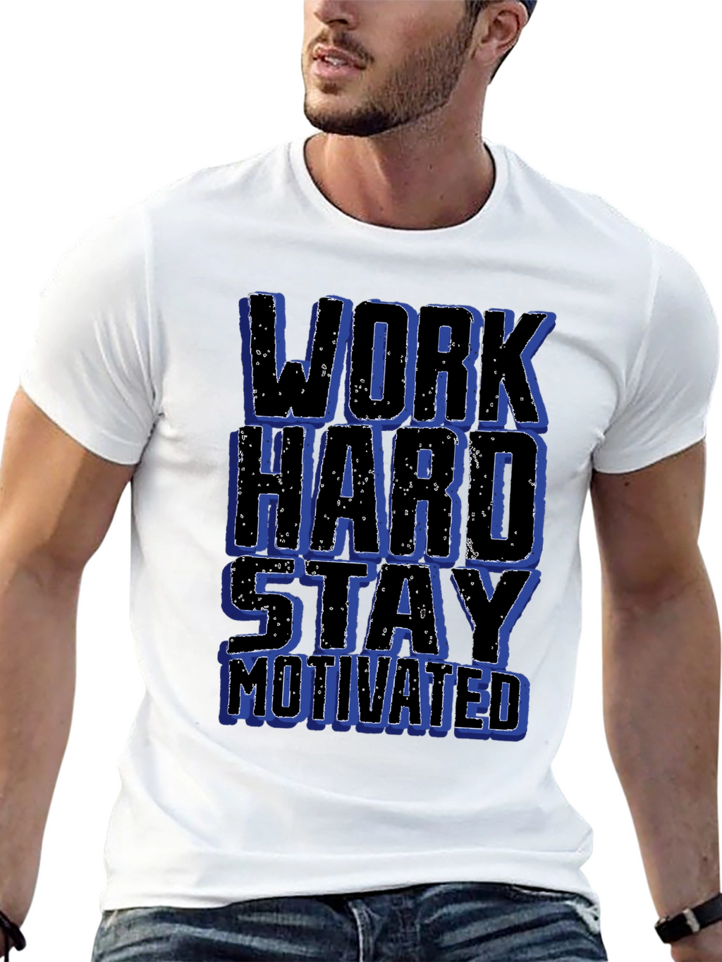 Work Hard Stay Motivated Graphic T-Shirt