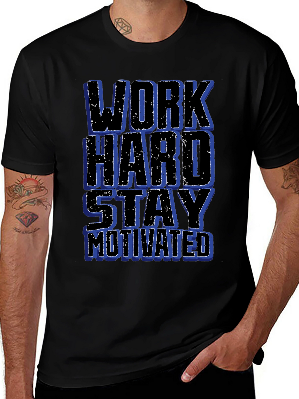 Work Hard Stay Motivated Graphic T-Shirt