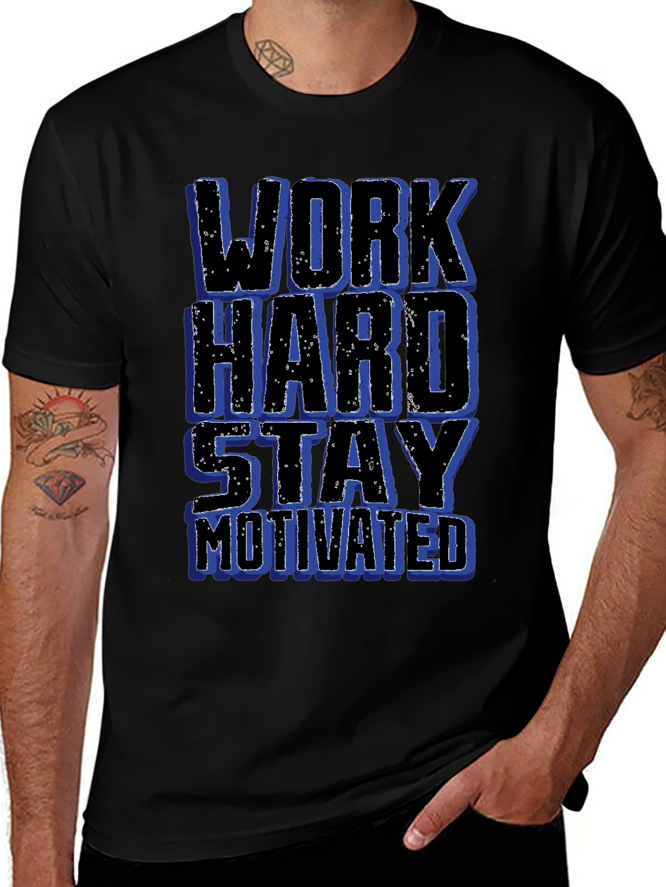 Work Hard Stay Motivated Graphic T-Shirt