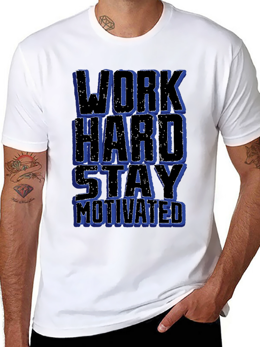 Work Hard Stay Motivated Graphic T-Shirt