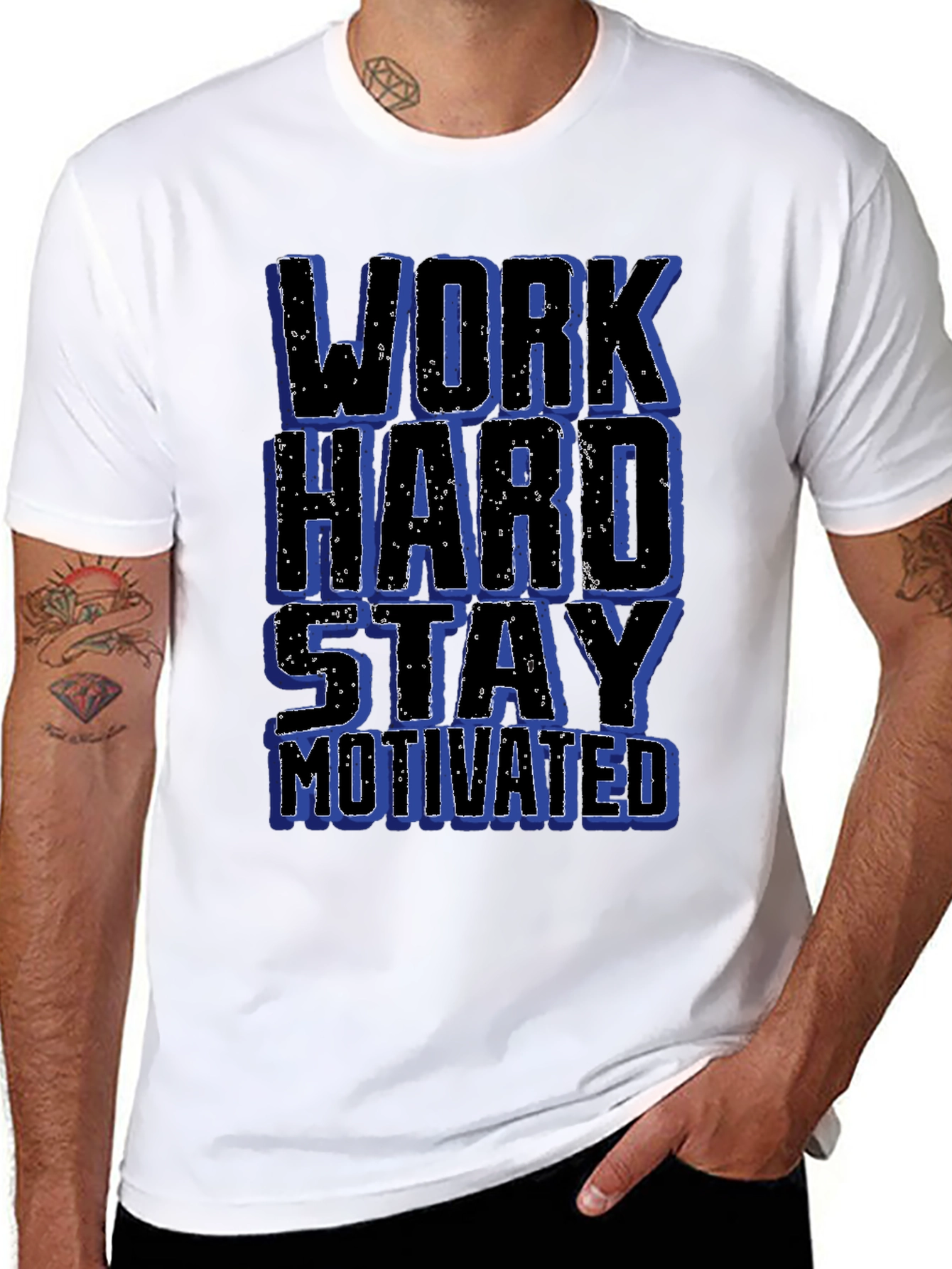 Work Hard Stay Motivated Graphic T-Shirt