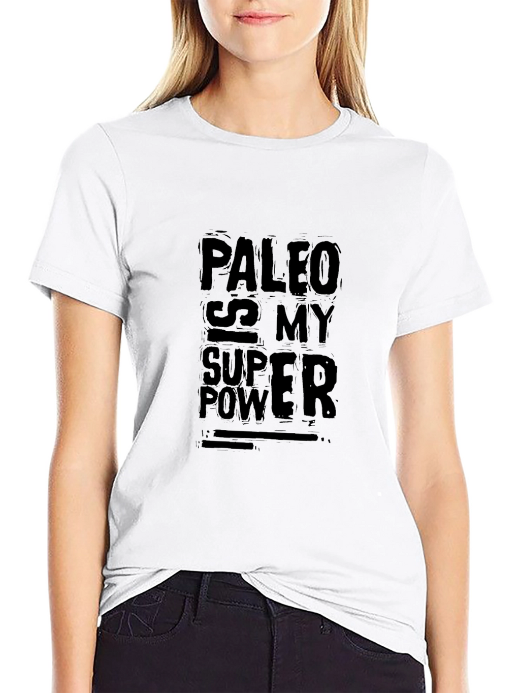 Paleo Is My Superpower Black Graphic Tee