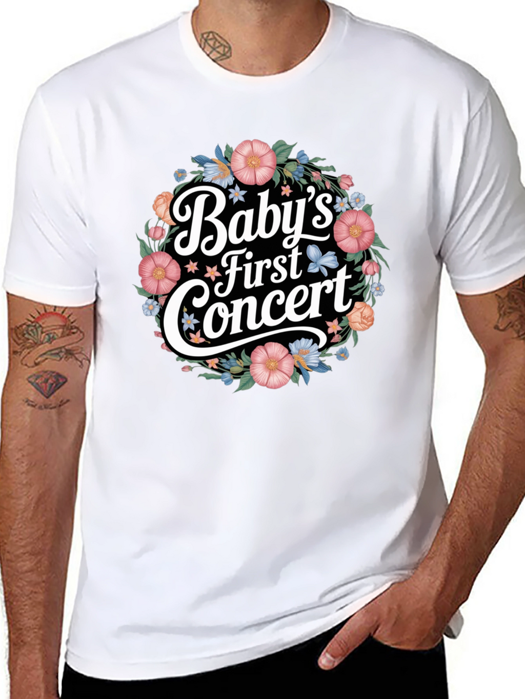 Babys First Concert Floral T-Shirt