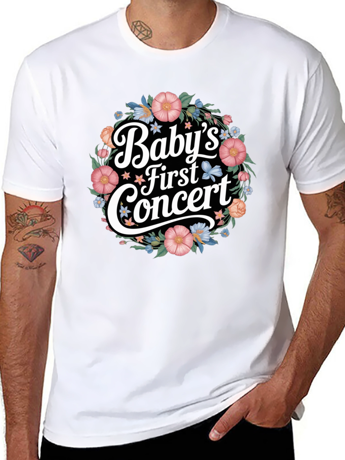 Babys First Concert Floral T-Shirt